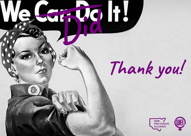 welaust's tweet photo. Leading the @nswpca WEL has tirelessly campaigned for reproductive rights in NSW. Alliance Chair, and WELNSW Founder, @takingalongview Wendy McCarthy AO, has fearlessly led this successful campaign, securing our most recent win for women.
#VoteProChoiceNSW #nswpol https://t.co/I64vehGwJz