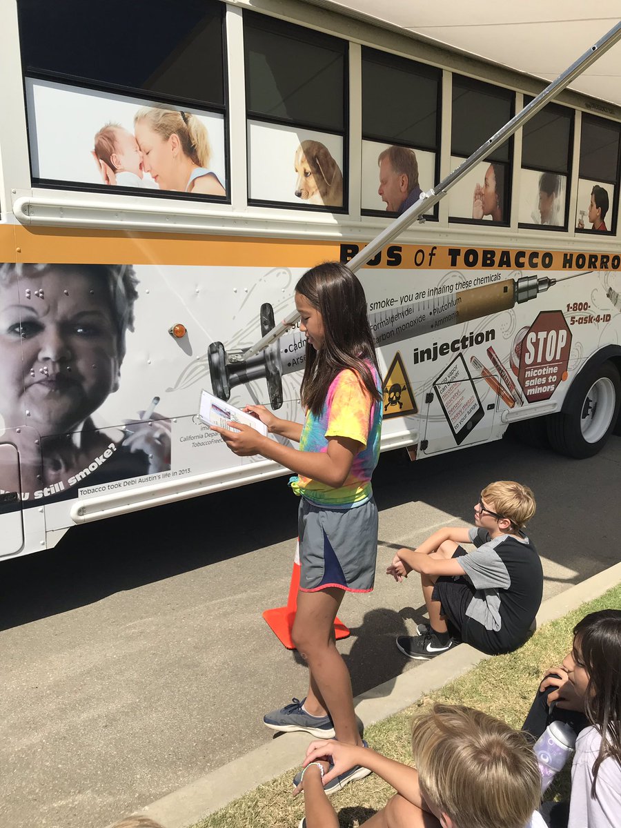 Ventura Co. Dept. of Public Health brings the Tobacco Bus of Horrors to MCMS 6 th grade!