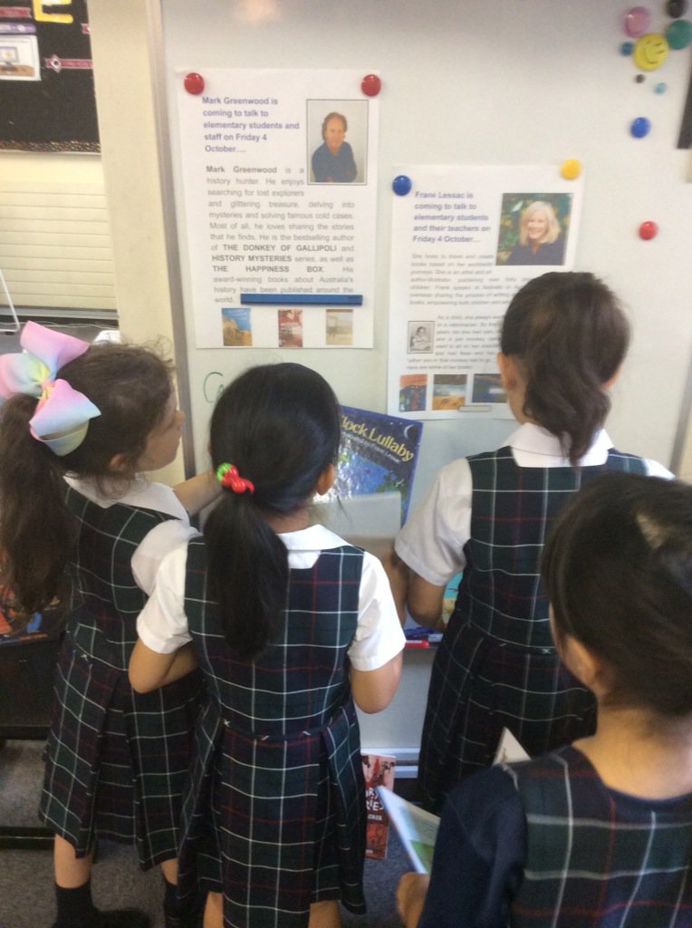 Looking forward to our author visit next Friday.