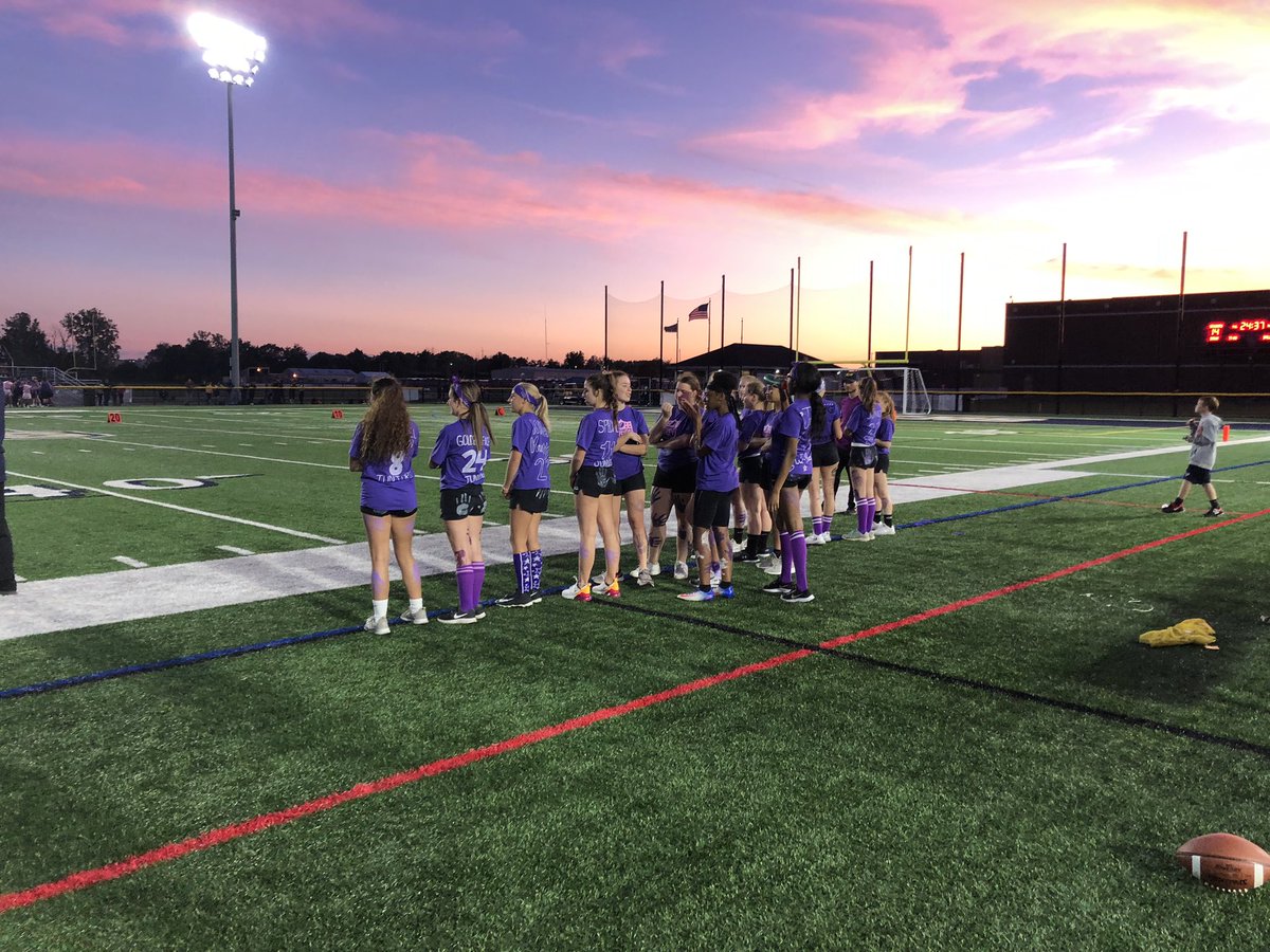 PrincipalSHHS's tweet photo. 2019 Powderpuff Football is underway! Seniors lead 14-0 at the half. https://t.co/PFXbt84ace