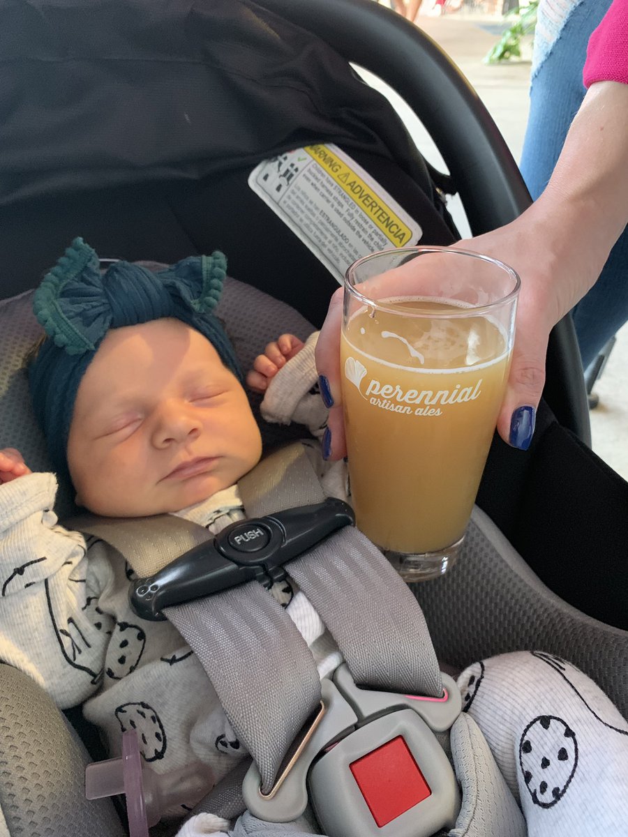 haef27's tweet photo. Lucy Rae’s first visit to Perennial.  She said, “Dad, don’t you have some honeydewdz to finish?”  Why yes I do Lucy! @PerennialBeer https://t.co/Ykh2proR9X