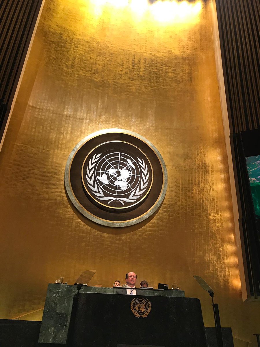 AustriaUN's tweet photo. Austrian Foreign Minister #Schallenberg points out that “There is no alternative to multilateralism” #UNGA 
@MFA_Austria 🇦🇹 https://t.co/UvnJ4n2tLS