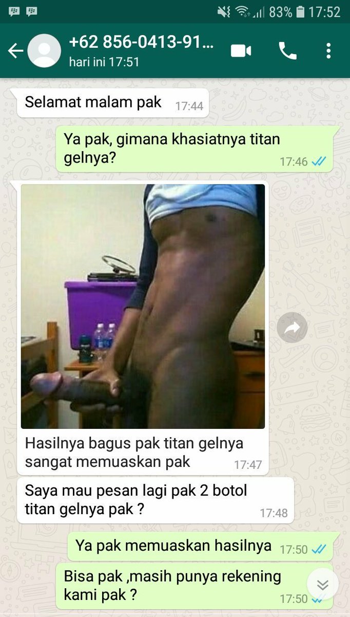 vaginacenter's tweet photo. Harga Promo gan..TITAN GEL CREAM PEMBESAR PENIS permanen

Manfaat Titan Gel 
1. Memperbesar penis
2. Menambah panjang penis
3. Bikin kuat dan tahan lama 
4. Mengobati ejakulasi dini

√ harga 400rb 
√ BELI 2 BONUS 1
#titangel
#titangelasli
#obatpembesarpenis
Wa. 081311331449 https://t.co/wR6KmCRpFc