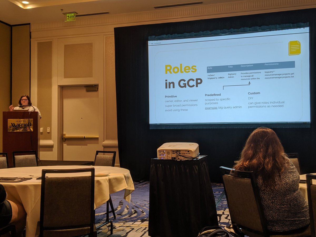 infosecmagic's tweet image. Architecting IAM effectively is going to be different depending on which cloud you&apos;re in. Here&apos;s the basics on how GCP defines roles. #DefendCon #DefendCon2019