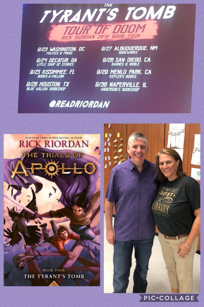 MMJHLibrary's tweet photo. So this happened...I had the pleasure of meeting @camphalfblood before his presentation tonight! Thanks @BlueWillowBooks for hosting this event! #demigodgoals https://t.co/WVpquLBhcH