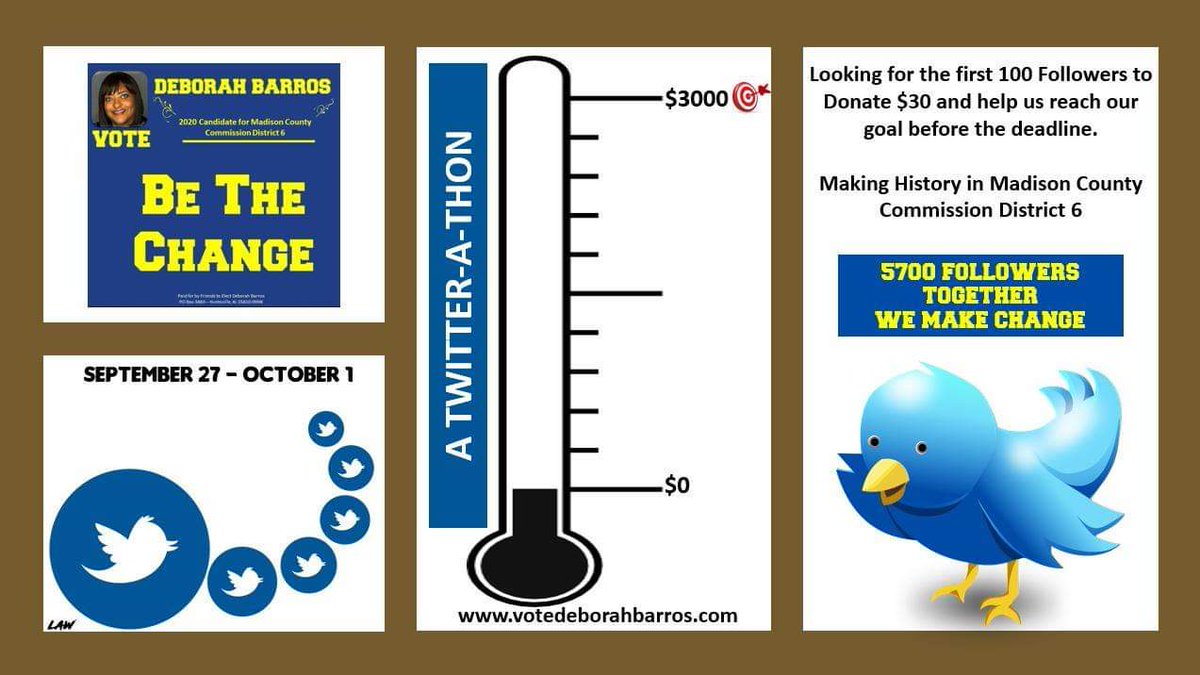 barrossmith59's tweet photo. Starting tomorrow Sept 27th-,Oct 1,2019  TWITTER-A-THON.  Please join in AND AMPLIFY. Together we can meet this goal!! DONATE AT:

https://t.co/nUCcDWLJzW https://t.co/zyMATmPIjs