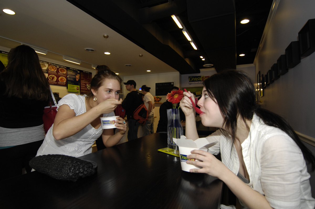 Cereal with a friend is the best.