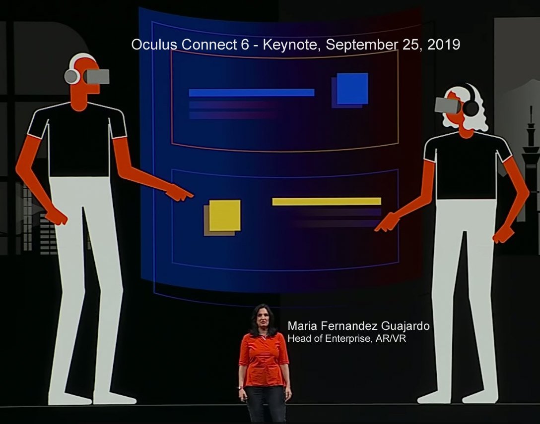 TothCohen's tweet photo. @EducatorsVR @JeffCIPE @oculus Agree--Head of Enterprise, AR/VR Maria Fernandez Guajardo's keynote evokes ideas about ways that current developments in Oculus Business might have a parallel development in education with updates like hand tracking &amp; more, https://t.co/SVAEdhir7Q, time 102:01-106:27 
@marifes https://t.co/fm21QPvuhk