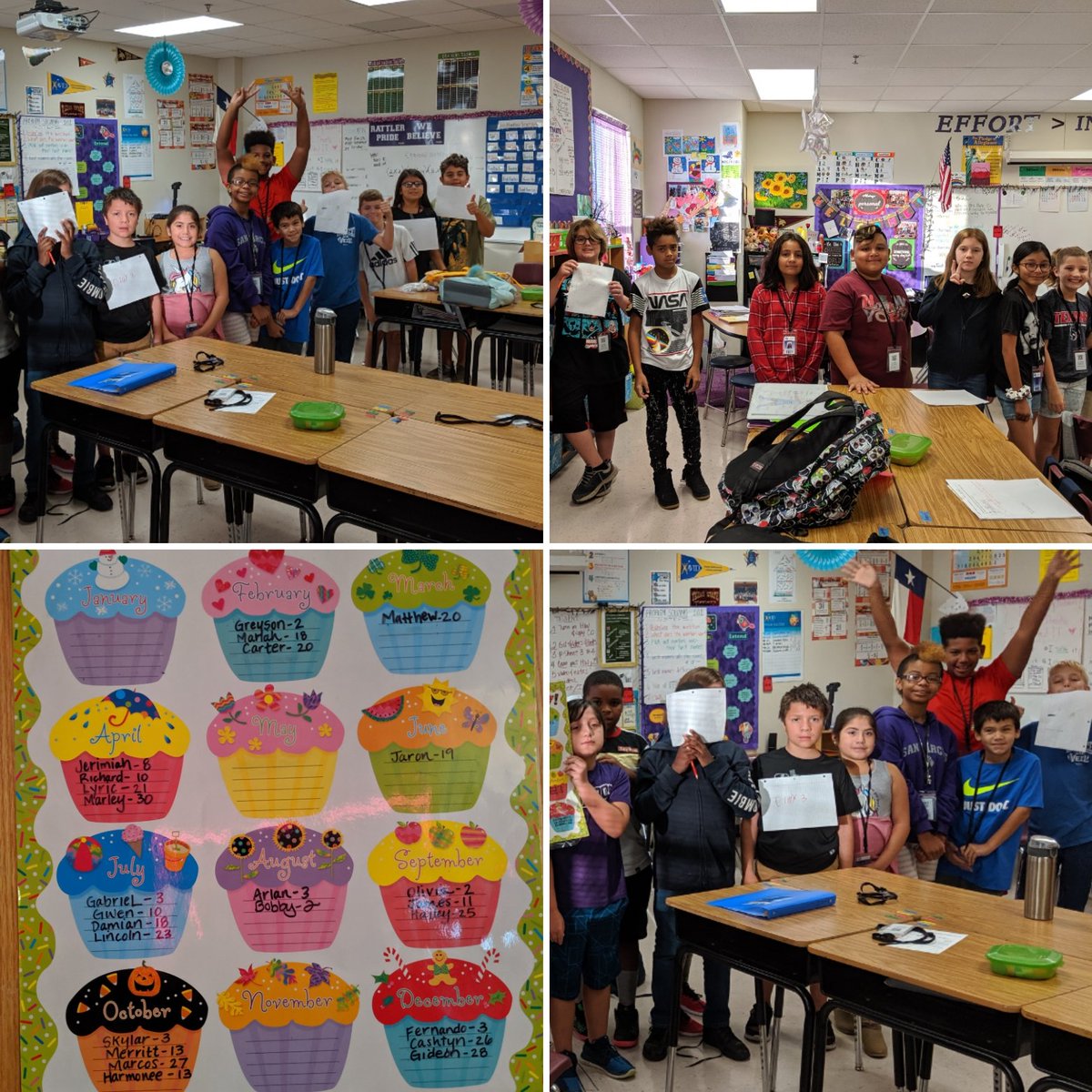 heatherfissel's tweet photo. They did it! 24 kids put themselves in birthday order using only nonverbal communication! 🧁@Travis_SMCISD #birthdaylineup #teambuilding #sel #januarytodecember #growingtogether #thepostercameoutoncetheyweredone https://t.co/rZDkIuBZqa