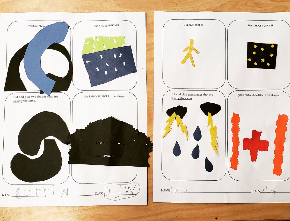 tagueart's tweet photo. So impressed with the shapes made by these #2ndgradeart students for their intro to #collagestation Nice work Corrin & Owen!
#tabstudio #TABchoice #irving97 #d97art #oakpark97 https://t.co/2TUuxdtWde