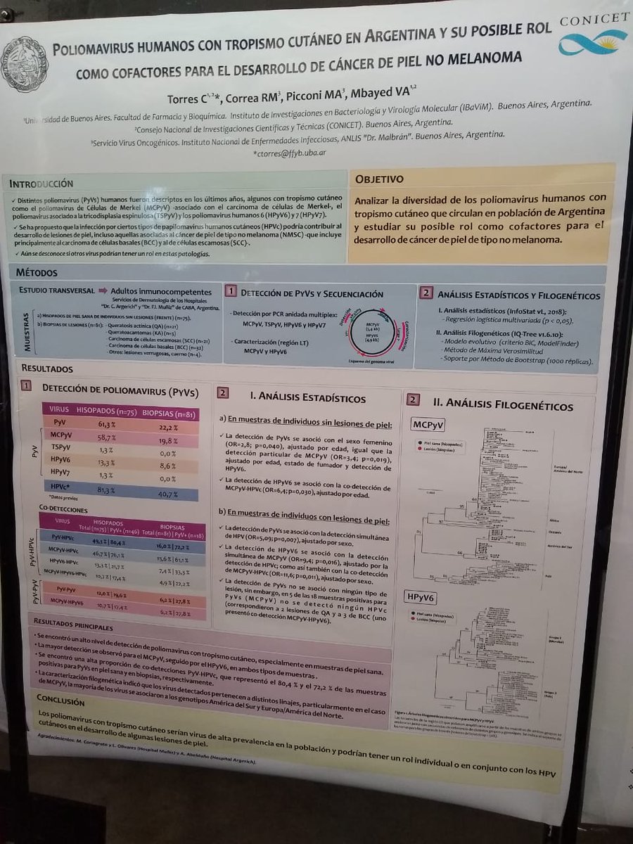 Algunos de los trabajos presentados por los investigadores de nuestro Instituto en el XV Congreso Argentino de Microbiología (CAM) 
#CAM_SAMIGE_CAMA_CLAMME_2019
#BACTERIOLOGY
#VIROLOGY
#MOLECULARBIOLOGY
#IBaViM
#Science