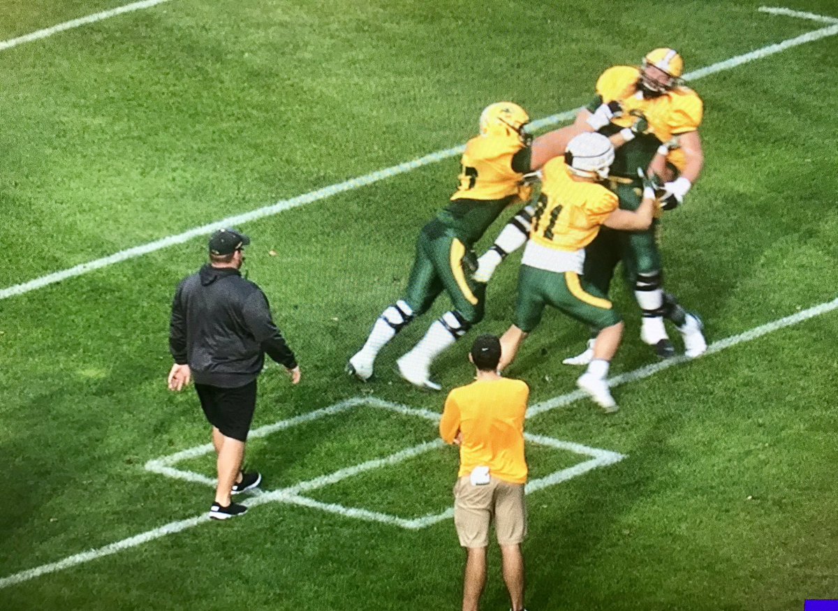 CoachBlaz's tweet photo. Get asked a lot how our OL stays on top. It’s a secret... they WORK!! I love having the HC & OC work with the RAMS!! @Coach_Entz & @TyRoehl were on 🔥🔥🔥 this week in our GAP & ZONE CIRCUITS!
#OldSchoolRAMS💯🤘🐏
#SprintToHit🏃🏽2️⃣🥊
#BanginAngles⚒📐
#SameFootSameShoulder🦶💪 https://t.co/cvV6PZZ2hh