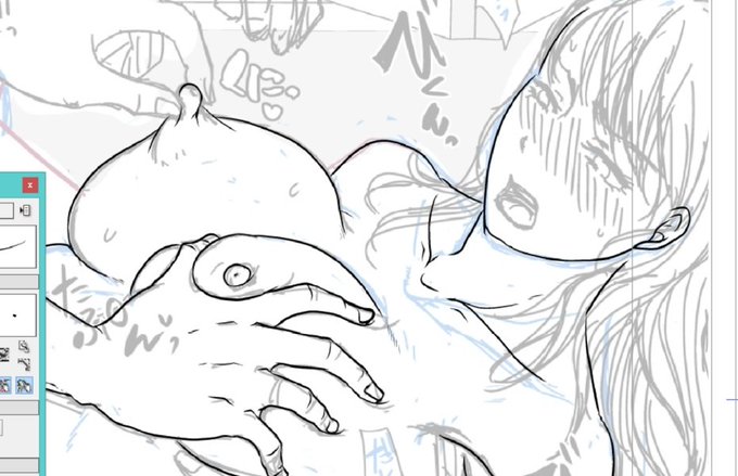 よ～し、今日も一度描いたページをまた描きなおす作業だぞう!!(涙) 