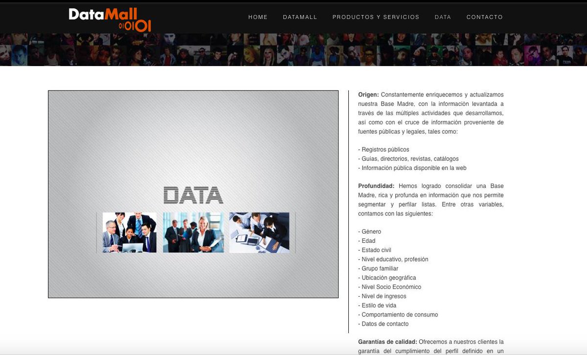 shababaty's tweet photo. @rbonifaz @albo75 Y una 3ra empresa, #Datamall que cerró abruptamente su web Sept 19, también tiene acceso a Datos de Alta Densidad de los ciudadanos ecuatorianos y también los comercializa.

Y muy posiblemente hay mas de 3 con acceso a datos ilegales, los que se actualizan en tiempo real. Como?! https://t.co/8wZLYwJFxu