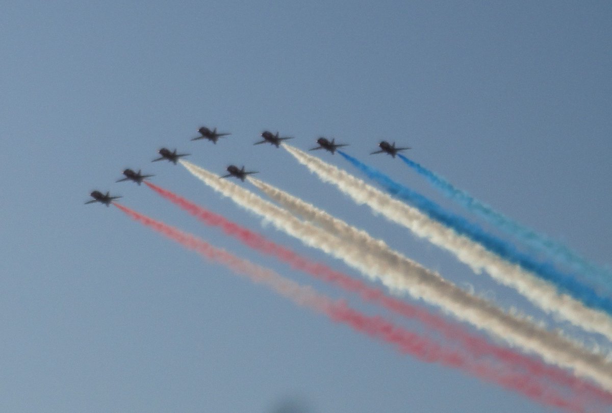 Thanks <a href="/steamshipgrill/">Steamship Grill</a> for vantage point to see #redarrowstour