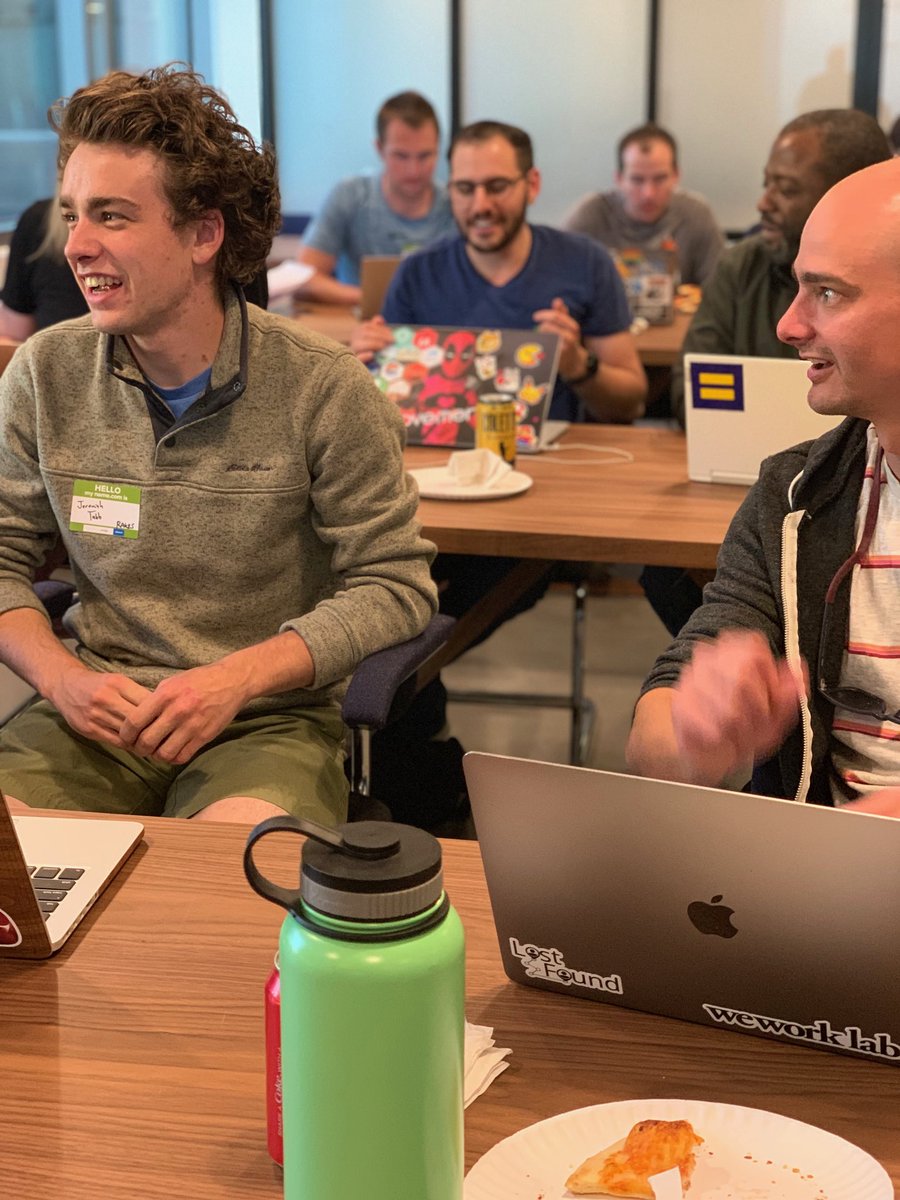 namedotcom's tweet image. #HacktheDot underway at #FlatironDenver. It’s an end-of-summer soirée with actual Snuggies on the line.