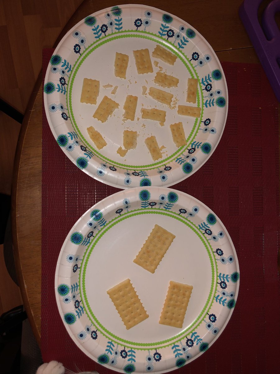 Mr_Koestler's tweet photo. Which one would you rather eat? The top plate or the bottom? @jstevens #WYRmath #411MNSUF19 #ChoosePathandJustify https://t.co/FGLumoZPc2