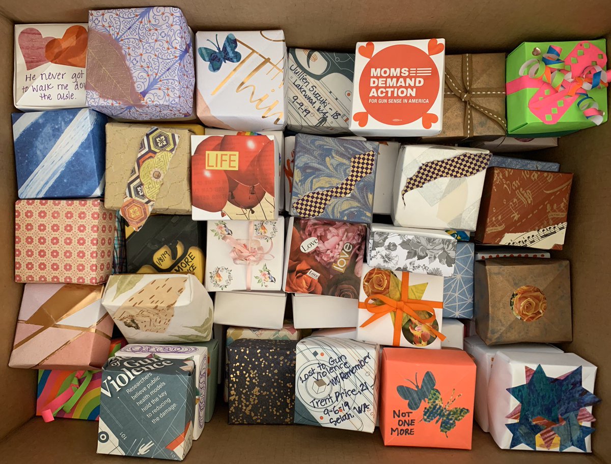 NowBridgette's tweet image. These @SoulBoxProject made by our WA @MomsDemand group are ready to travel to Portland this weekend 🧡. #SoulBoxProject #EndGunViolence