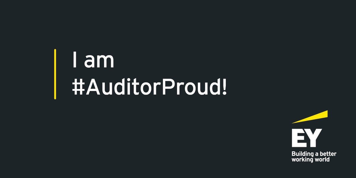 Proud to be an auditor at #EY #Auditorproud