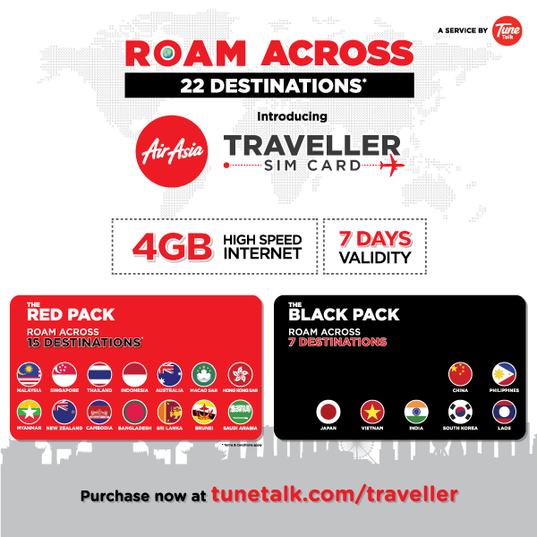 Tune Talk On Twitter Going On A Holiday Amp Need To Make Sure That Ur Social Media Game Is On Point Introducing The All New Airasia Traveller Sim Powered By Tune Talk