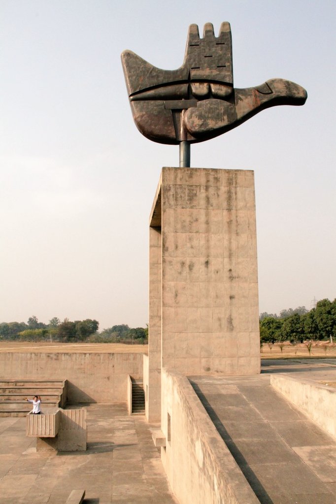 The Open Hand monument, Chandigarh, India. Le Corbusier 1950-65