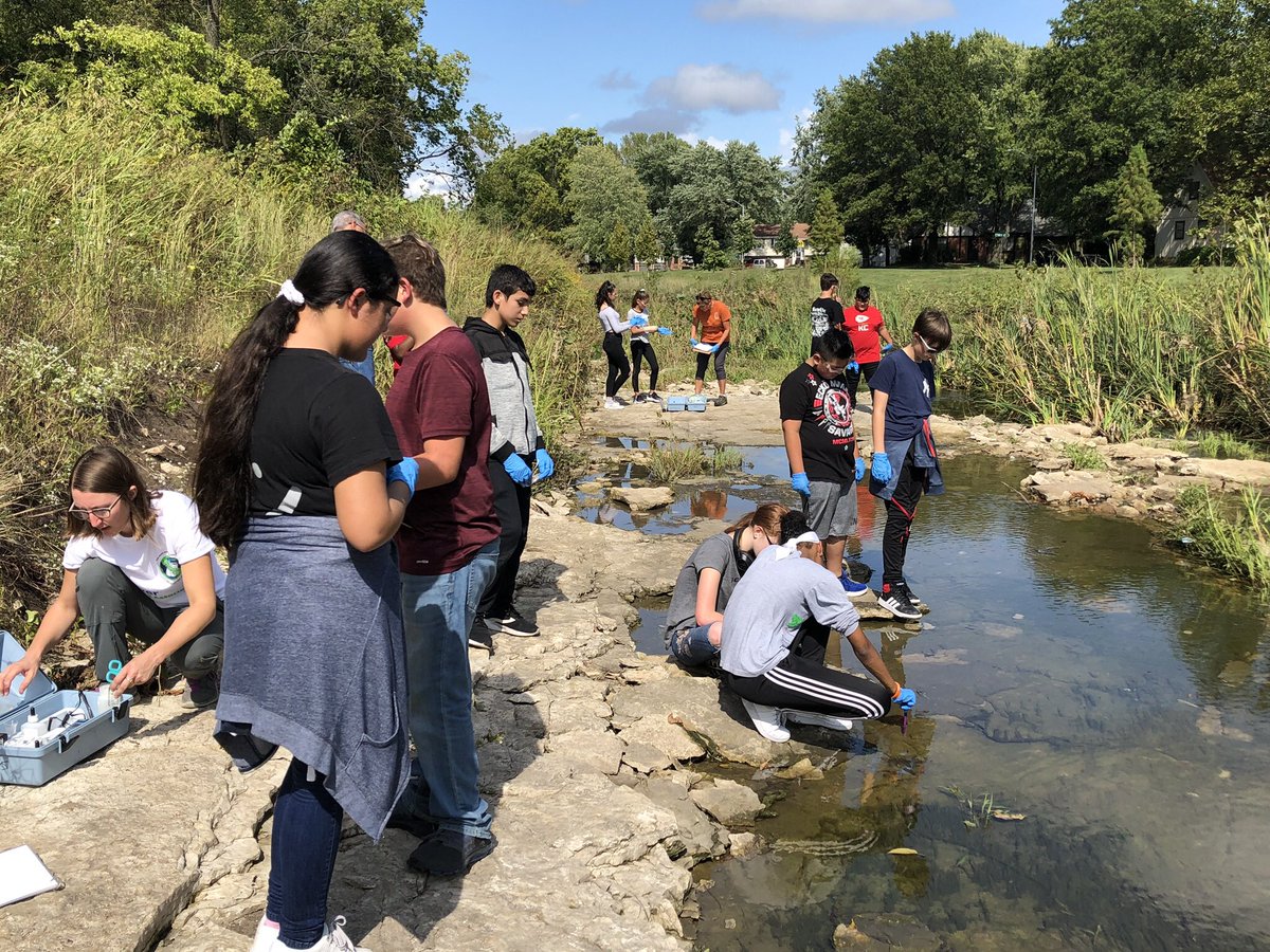100% Engagement!   Students are testing the creek water to determine turbidity, nitrate, phosphate, ph and oxygen levels.  As we study microorganisms living on and in the human body, we also wonder about the creek microorganisms we recently viewed in our microscopes.