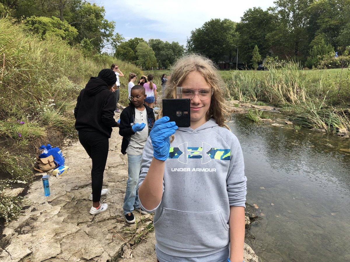 WonchScience's tweet image. As we study fecal transplants, we also had an opportunity to determine the amount of fecal matter in the creek.....a microbiome to what organisms?  It’s not gross.....it’s SCIENCE!