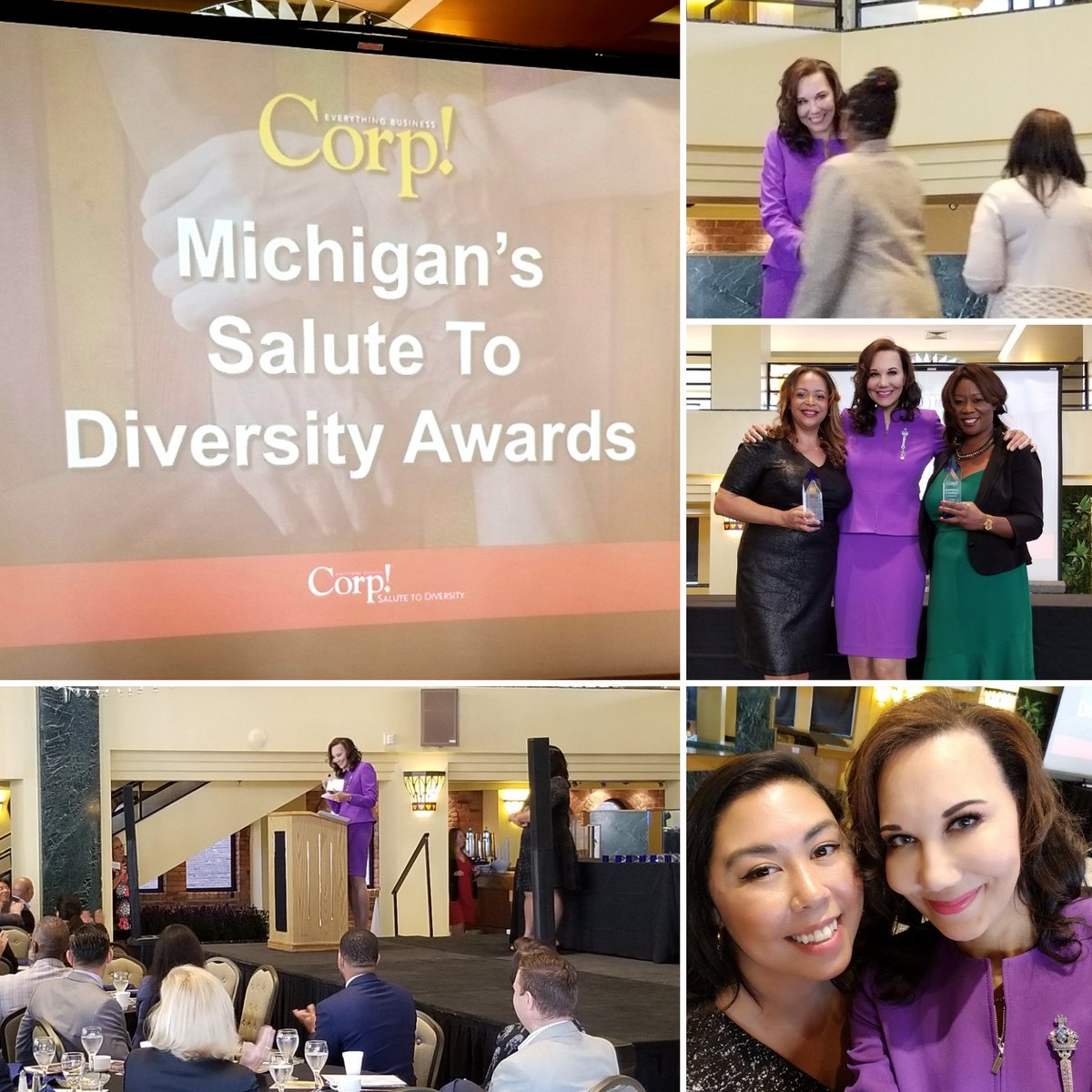 LoriPinsonFOX2's tweet photo. Thank you to Corp! Magazine for inviting me to emcee their Salute to Diversity Awards! 80 winners were recognized for their achievements in promoting diversity! Congratulations! You make a difference! #michbusiness #salutetodiversity #corpmagazine #volunteer @FOX2News https://t.co/xHyj6prTaK
