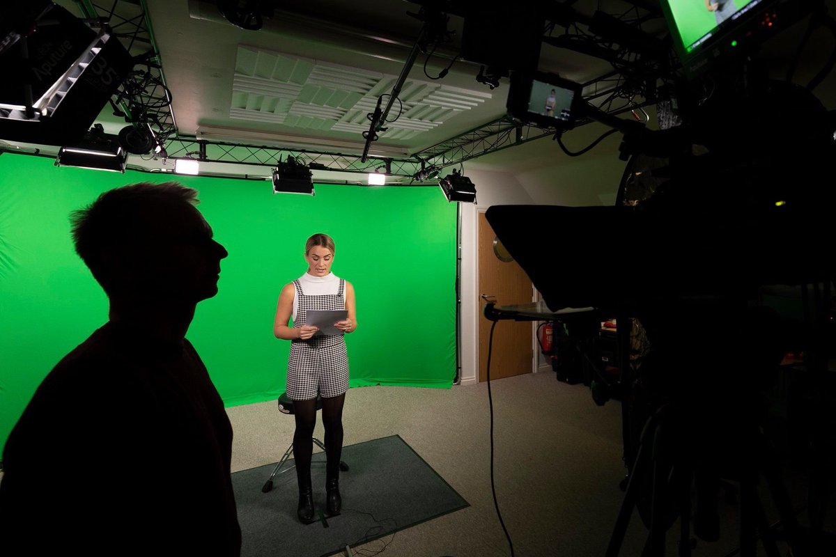 A great shoot in our studio yesterday, with The Gadget Show's @georgiebarrat #video #technology #godalming #surrey #greenscreen #corporatevideo