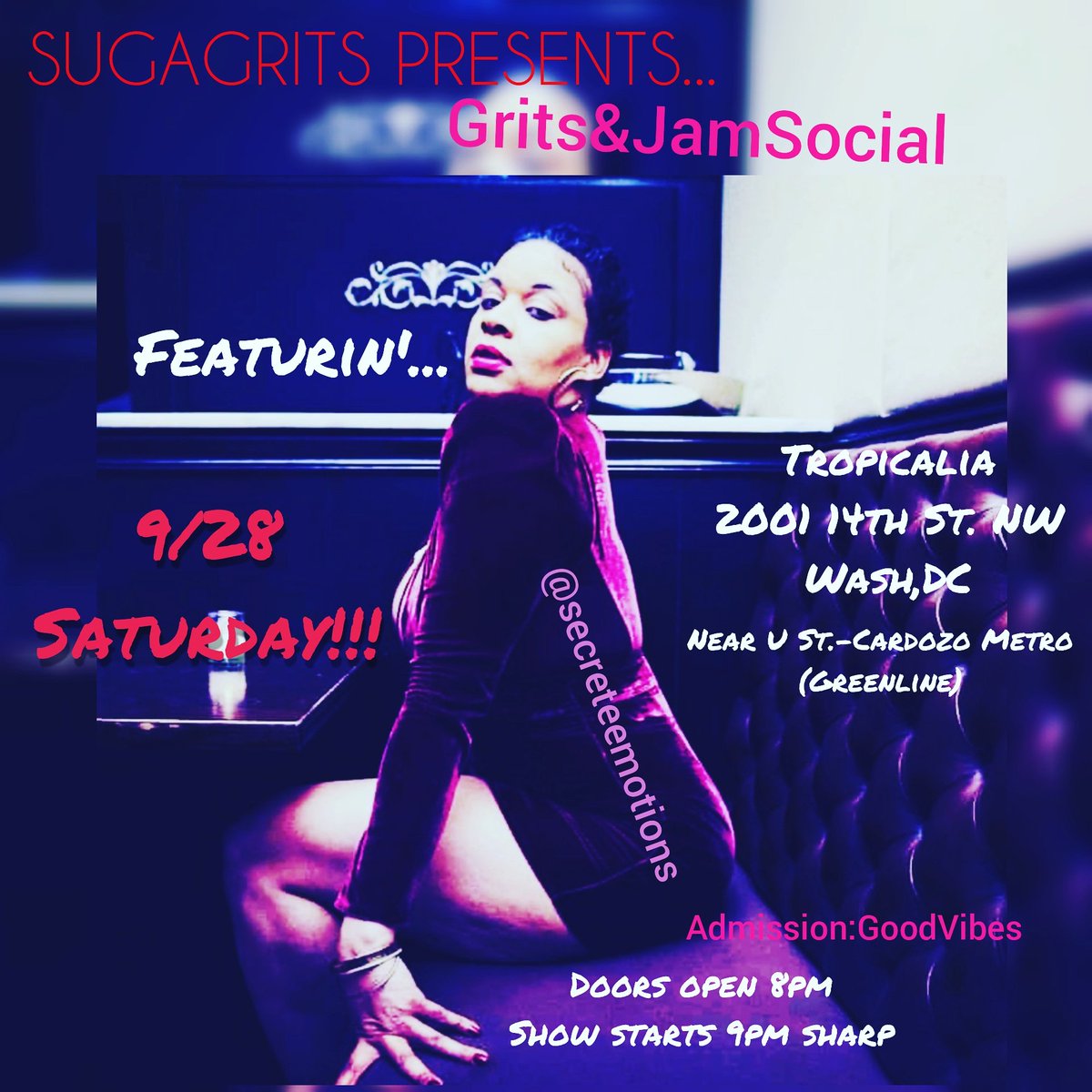 #dcnights #datenights #livemusic #band #funk #soul #hiphop #randb <a href="/SecreteEmotion1/">Secrete Emotions</a> #poetry #poetrycommunity #spokenword #MusicIsLife <a href="/TropicaliaDC/">TropicaliaDC</a>