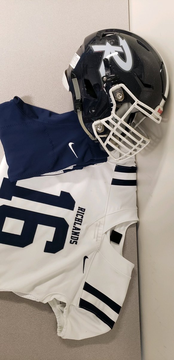 BluesEquipment's tweet photo. Uniform reveal for Friday. Remember kick off is at 7:30 tomorrow night. Come on out and support your Blues at Mitchell Stadium. See you there! #GoBlues #UniformReveal #L19htning https://t.co/BnxAchIbG2