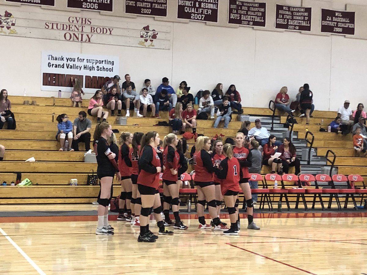 GVHSCardinals's tweet photo. Nice Job Lady Cardinals! C-Team, JV, and Varsity all brought home a win tonight against Roaring Fork for the first home game!! Great night to be a cardinal!! ⚪️⚫️🔴 #Volleyball #GVPride https://t.co/ICDHNePQ5N