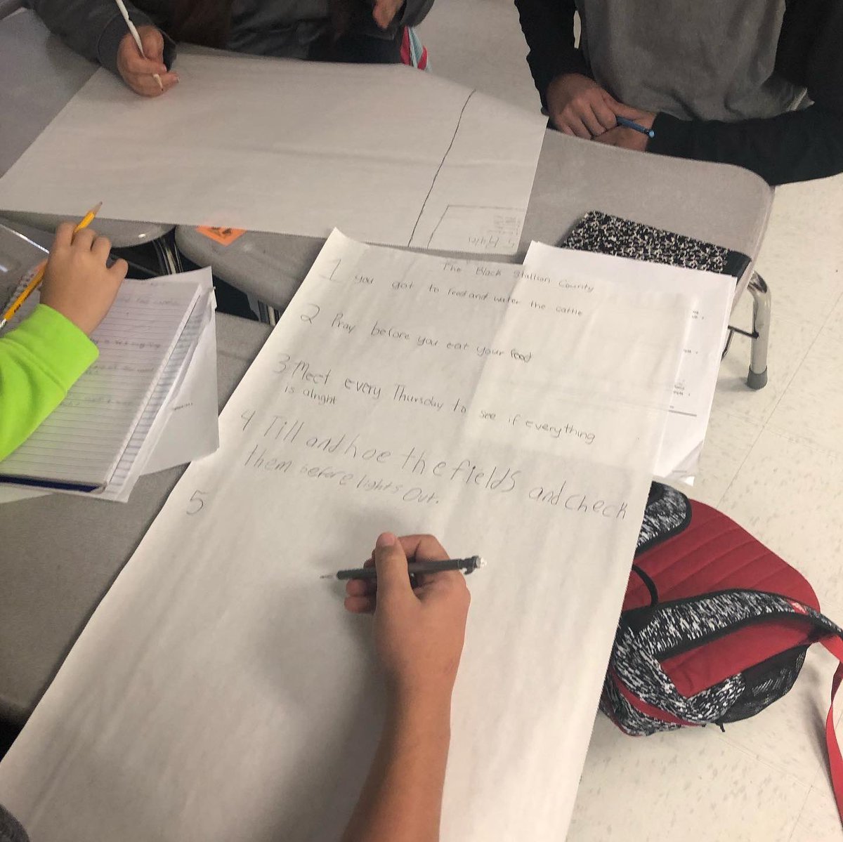 MVE_Bears's tweet photo. 8th graders working hard analyzing the Mayflower Compact and creating their own in Mrs. Osborne’s class! #allaboutkids 🧡#8thgrade 🖤#handsonlearning 🖐🏻 @theview🐻 https://t.co/mShyHTO9rl
