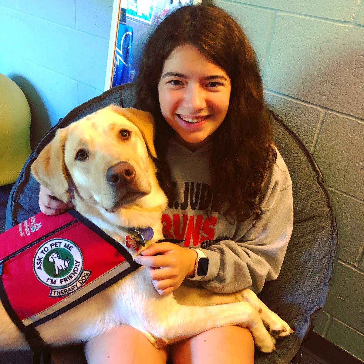 panthermaci's tweet photo. My job is the best! #PantherPup #DMSPantherPride https://t.co/F5MraVwvbx