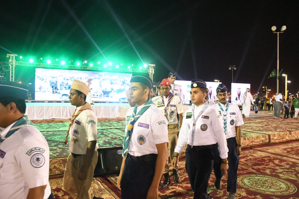 ضمن برامج اليوم الوطني ٨٩ نظمت الفرق الكشفية بالنادي وبالتعاون مع كشافة لجنة الشقيري 
حفل تنظيم أهالي محافظة ضمد باليوم الوطني ٨٩
#اليوم_الوطني89 
#همة_حتى_القمة