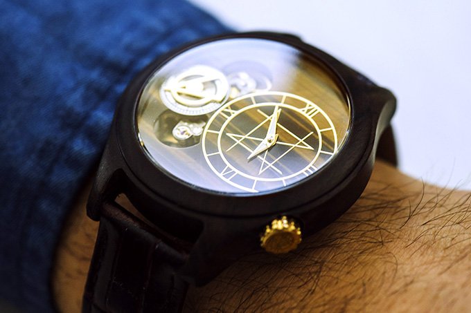 NOZ natural timepieces made of wood and stone on X: