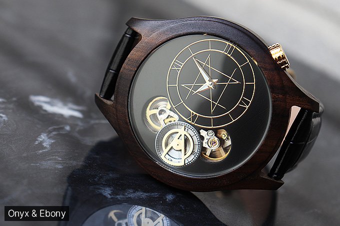 NOZ natural timepieces made of wood and stone on X: