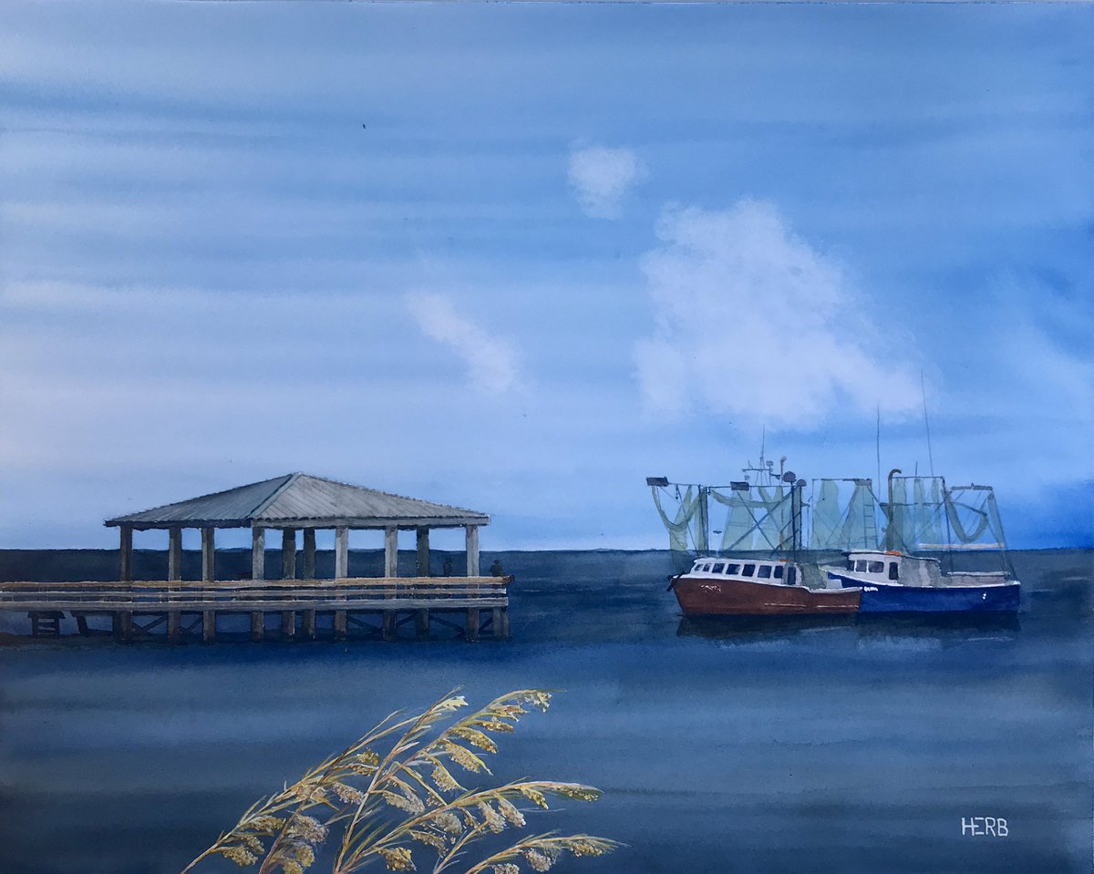 herbwilley's tweet photo. New painting:
“ 2 Shrimp Boats At The West Pass Christian Pier”
16x20 Transparentwatercolor In 140 lb fabriano artistico
#2shrimpboatsatwestpasschristianpier #shrimpboats #pier #shrimpboats #passchristianms #art #paintings #transparentwatercolor
@FabrianoBoutCH
@Fabriano1264 https://t.co/MIXriEOlC7