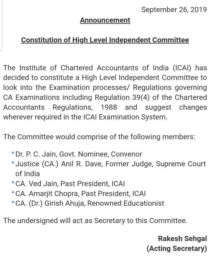MissDelhiCA's tweet image. Thank you to ICAI for promptly addressing the issue of CA Students by forming the Independent committee for examination process.. 🙏🙏👍#Icai #dearICAIamend39_4 #icaiplschange #FridayFeeling #FridayThoughts