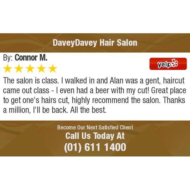 5 Star: Connor M. "The salon is class. I walked in and Alan was a gent, haircut came out class - I even had a..." bit.ly/2pCTzHg
