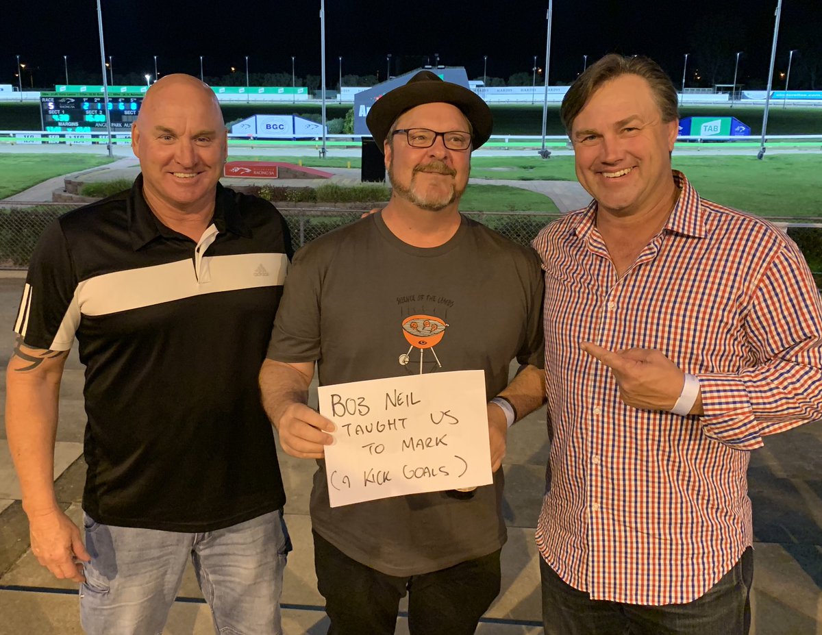penbo's tweet photo. Cracking evening at the Angle Park dogs last night with three of the greats of SA footy, Mods, Scotty Hodges and AU Blacks legend Dirty Darien O’Reilly #bobneil https://t.co/U9HI0UOTFu