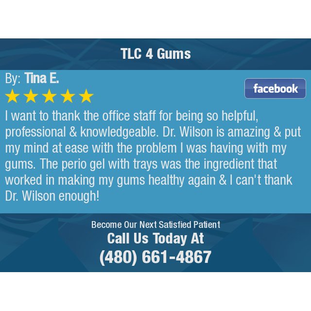 TLC4Gums1's tweet image. 5 Star: Tina E. "I want to thank the office staff for being so helpful,  professional &amp;amp; knowledgeable. Dr...." bit.ly/2n4iYdd