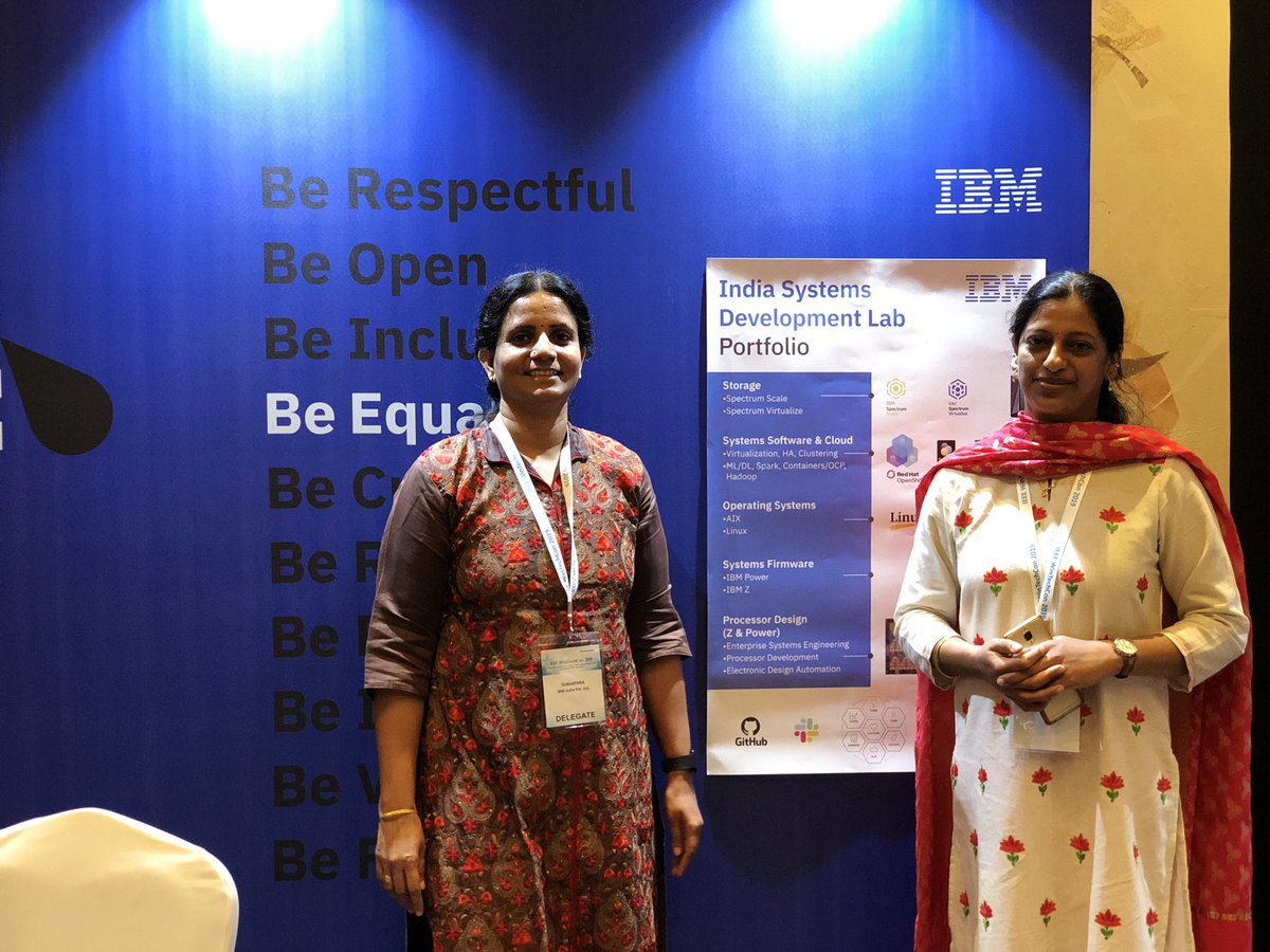 Cheeyanna's tweet photo. India systems development lab Director @s_subhathra visiting our booth and wishing us luck. #WinTechCon2019. @IBMIndiaJobs @ritwikjha @RakheeDsouza @sudhirmattoo https://t.co/JvjnrFNrZH