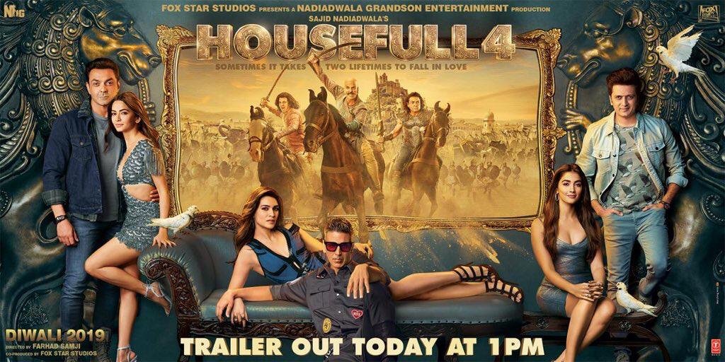 eLanguageWorld's tweet image. #Housefull4Trailer #New_Poster Trailer releasing today at 1 pm.
#eLAnguageWorld #localization 
@akshaykumar
@Riteishd
@thedeol
@kritisanon
@hegdepooja
@kriti_official
@farhad_samji
@foxstarhindi
@NGEMovies
