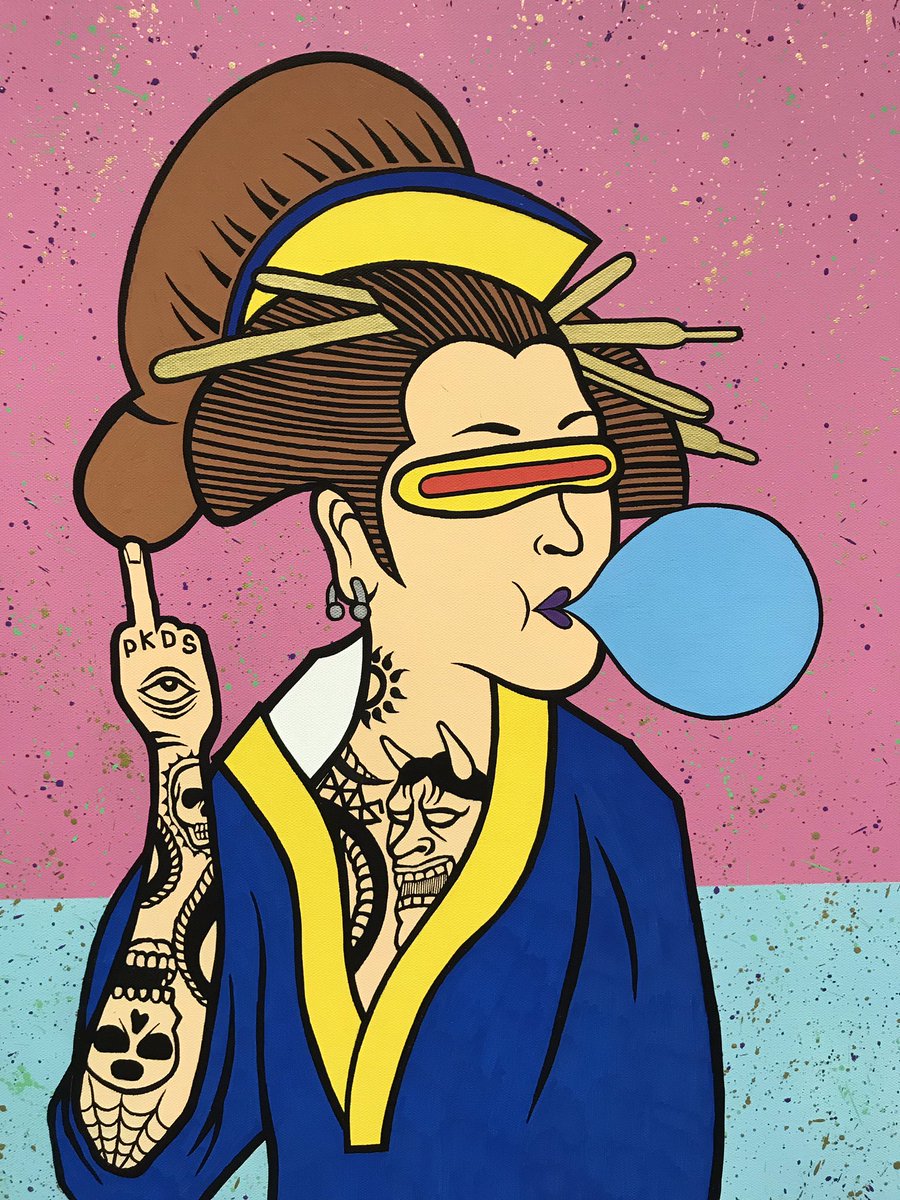 「PUNK DRUNKERS〜だいたい20周年展〜」覗いてきた。北沢バンビちゃんのイラストも見た!なんか全体的に楽しいなあ。 