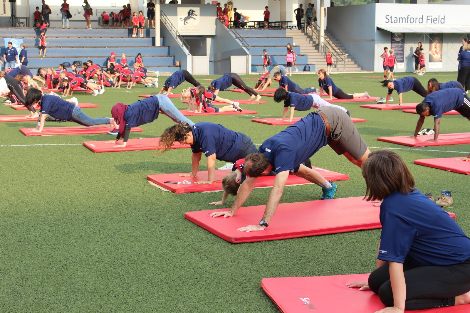 Stamford American on X: Global Be Well Day is here! We kicked off the  morning with yoga. And welcoming parents to check out our booths in line  with the themes on wellness. #