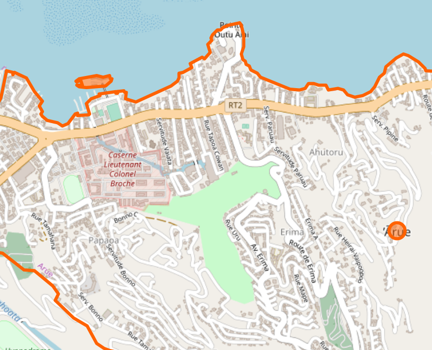 Violaine_Do's tweet photo. Here we goooo! Integration has started thanks to opendata politic of urbanism service here! Arue in French Polynesia has beautiful buildings👌 Good start for a map! BTW, discovered that there is a city of the same name in France.. Curious to know where it comes from... https://t.co/4IaAedz631