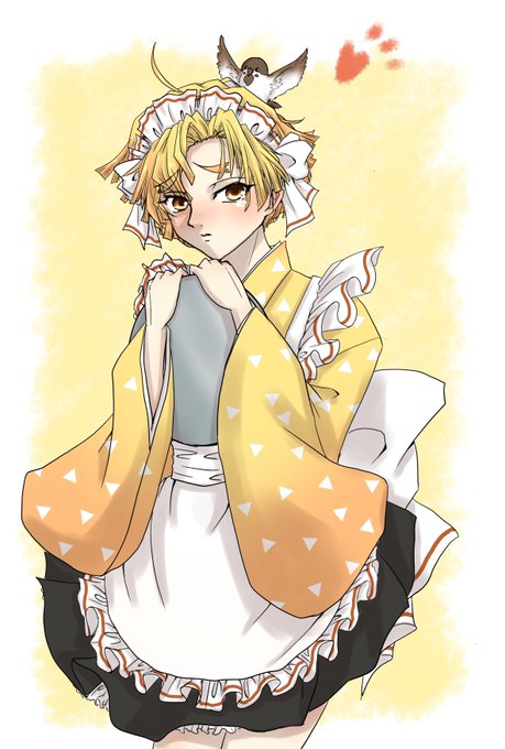 さほさんがTwitterに投稿した我妻善逸(鬼滅の刃)のイラスト。