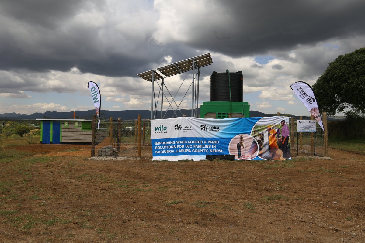 hfh_kenya's tweet photo. Construction of this life changing borehole was supported by #WiloFoundation and @HFHDeutschland with a goal of improving Kariunga community’s #Health and #Hygiene conditions and build their capacity for #livelihood and #nutrition. https://t.co/fYlUOEWAjg