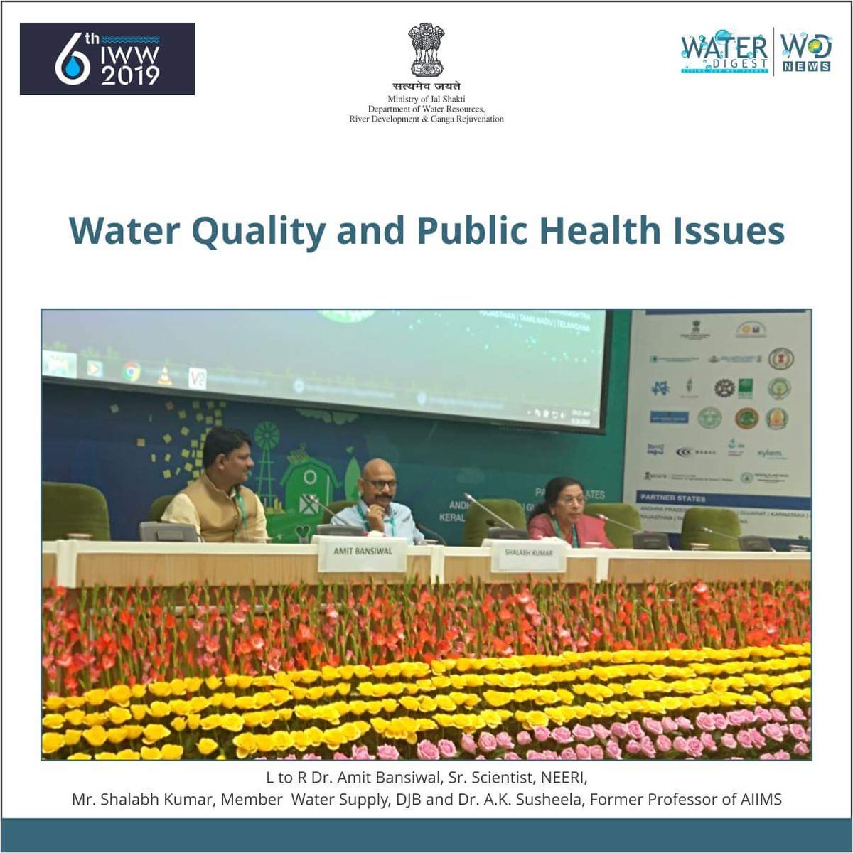 DoWRRDGR_MoJS's tweet photo. Day 3- Deliberations held in various sessions by the key experts on various important topics during India Water Week 2019. #IWW #IndiaWaterWeek #IndiaWaterWeek2019. https://t.co/yZry6p2c8h